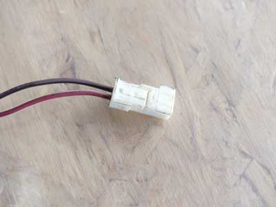 BMW 2 Pin 2 Wire White Connector Plug w/ Pigtail2